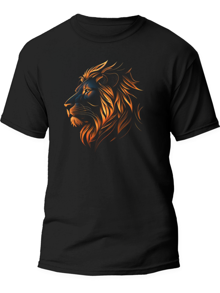 leon camiseta negra unisex