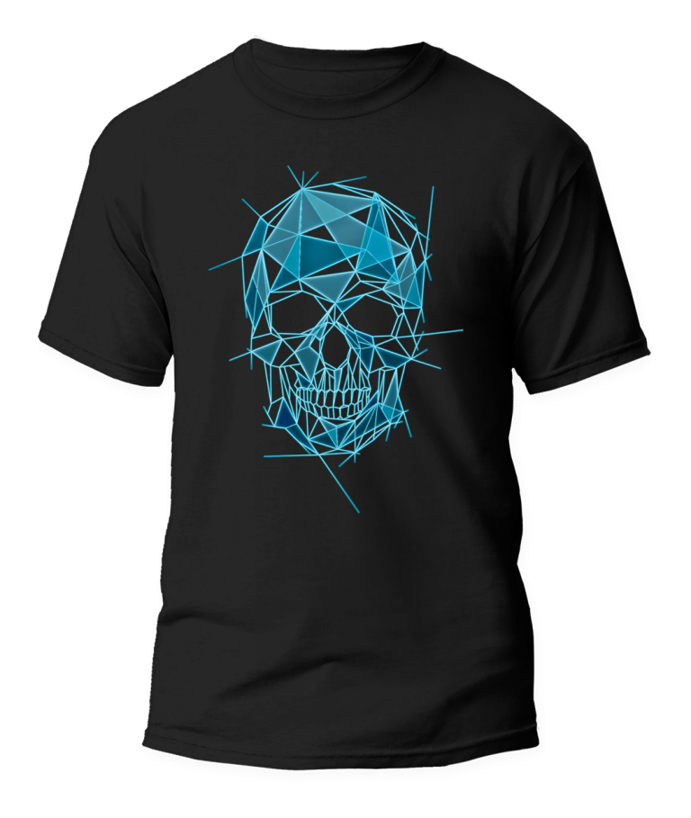camiseta unisex calavera láser