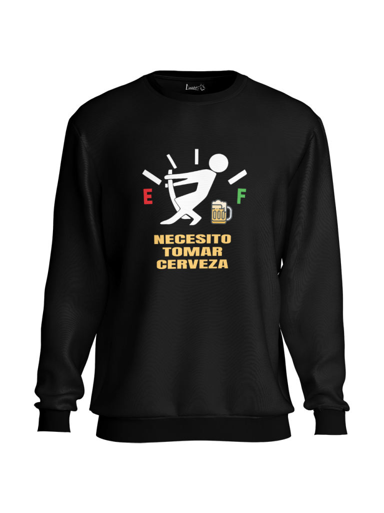 sudadera necesito cerveza negra