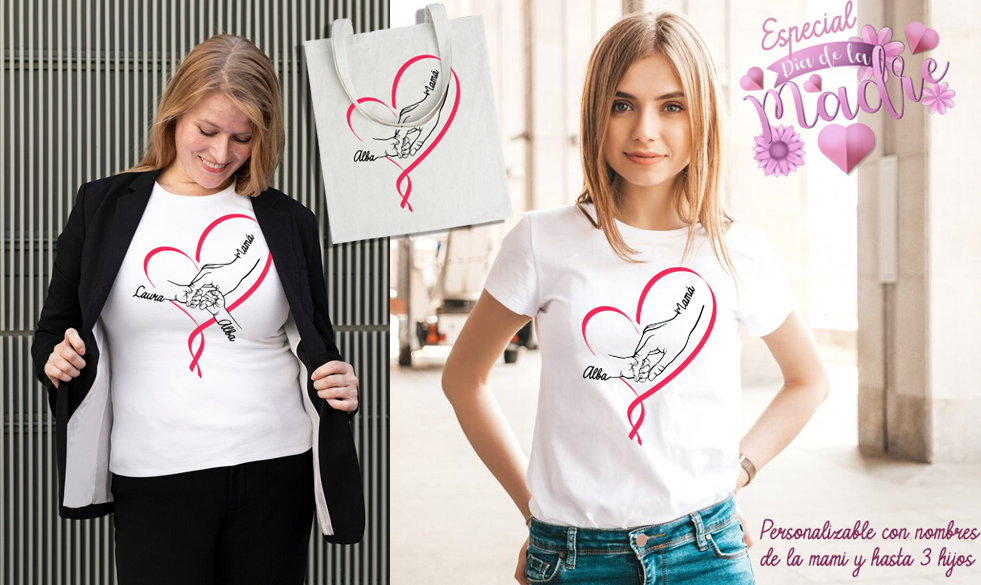 Camisetas y bolsas personalizadas pare el día de la madre